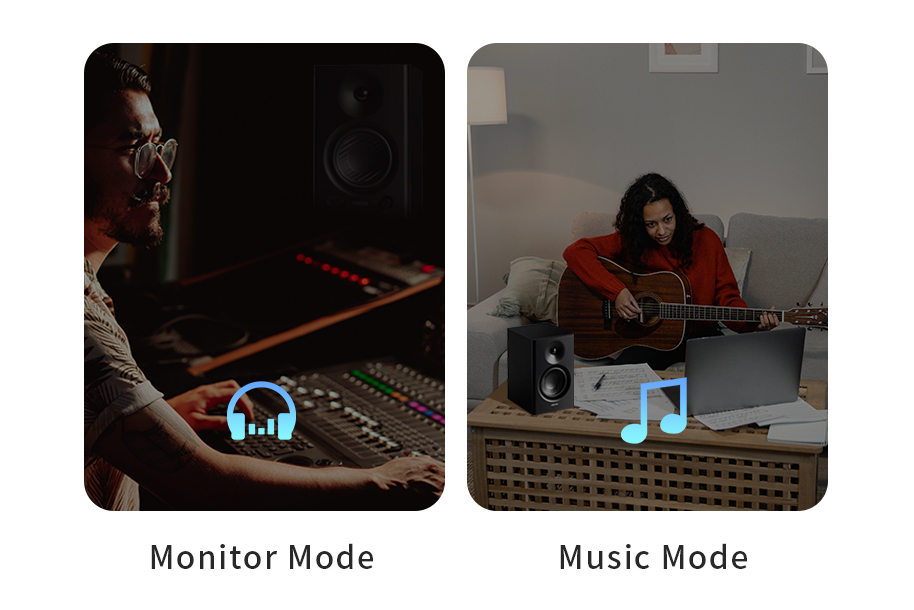 EDIFIER MR4 monitor mode and music mode