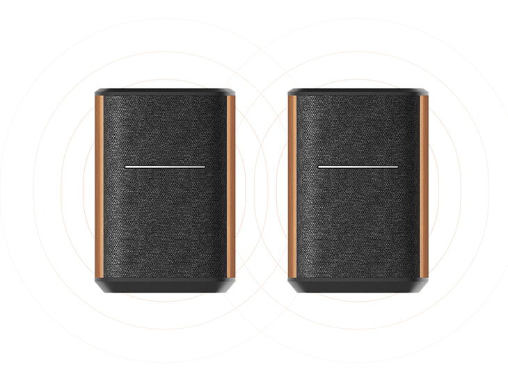 Two EDIFIER MS50A bluetooth speaker