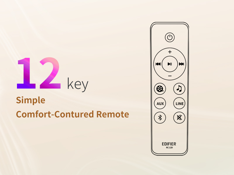 12 key Simple Comfort-Contured Remote