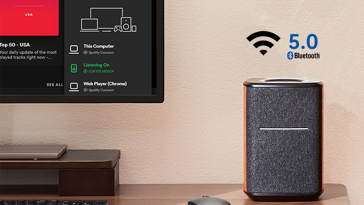 wifi bluetooth 5.0, TV, Edifier speaker