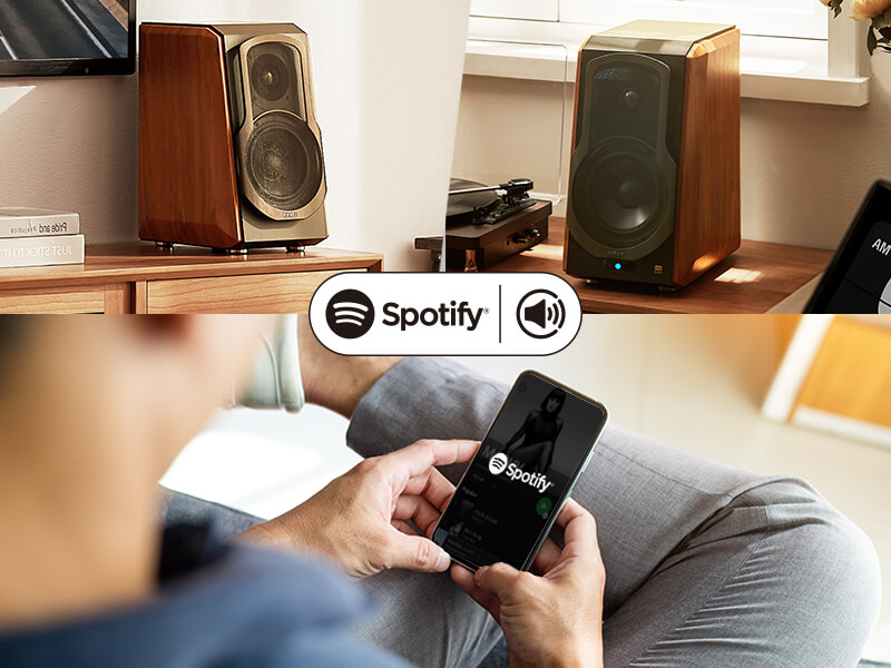 playing spotify with edifier s1000w speaker