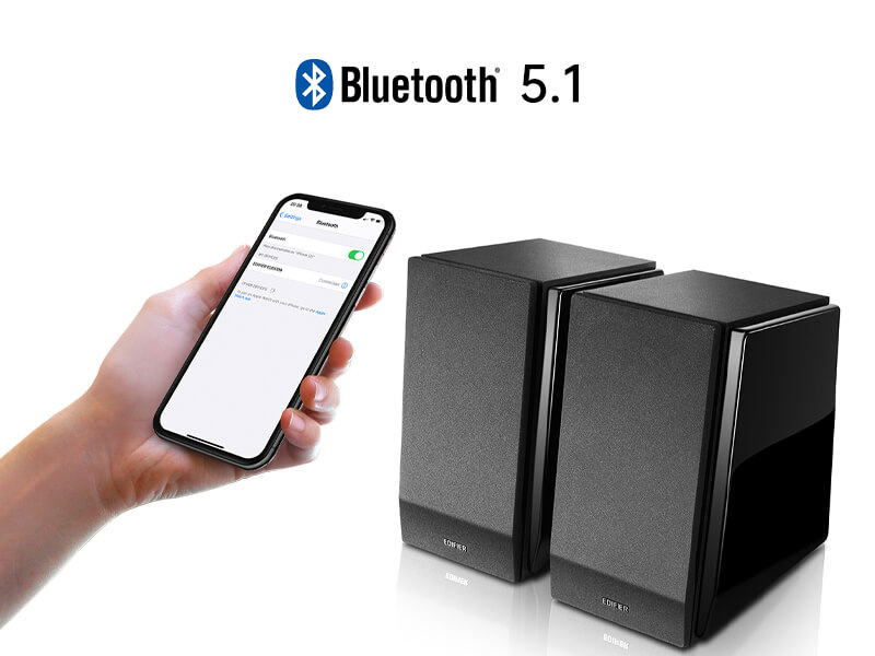 Bluetooth V5.1, control edifier speaker with connected phone